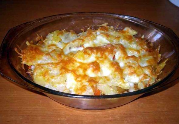 ZAPEČEN KROMPIR SA SLANINOM I KAČKAVALJEM